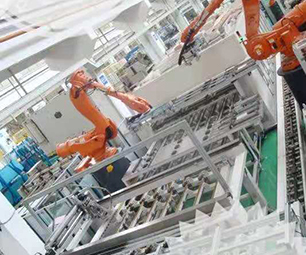 Elevator car bonding curing production line